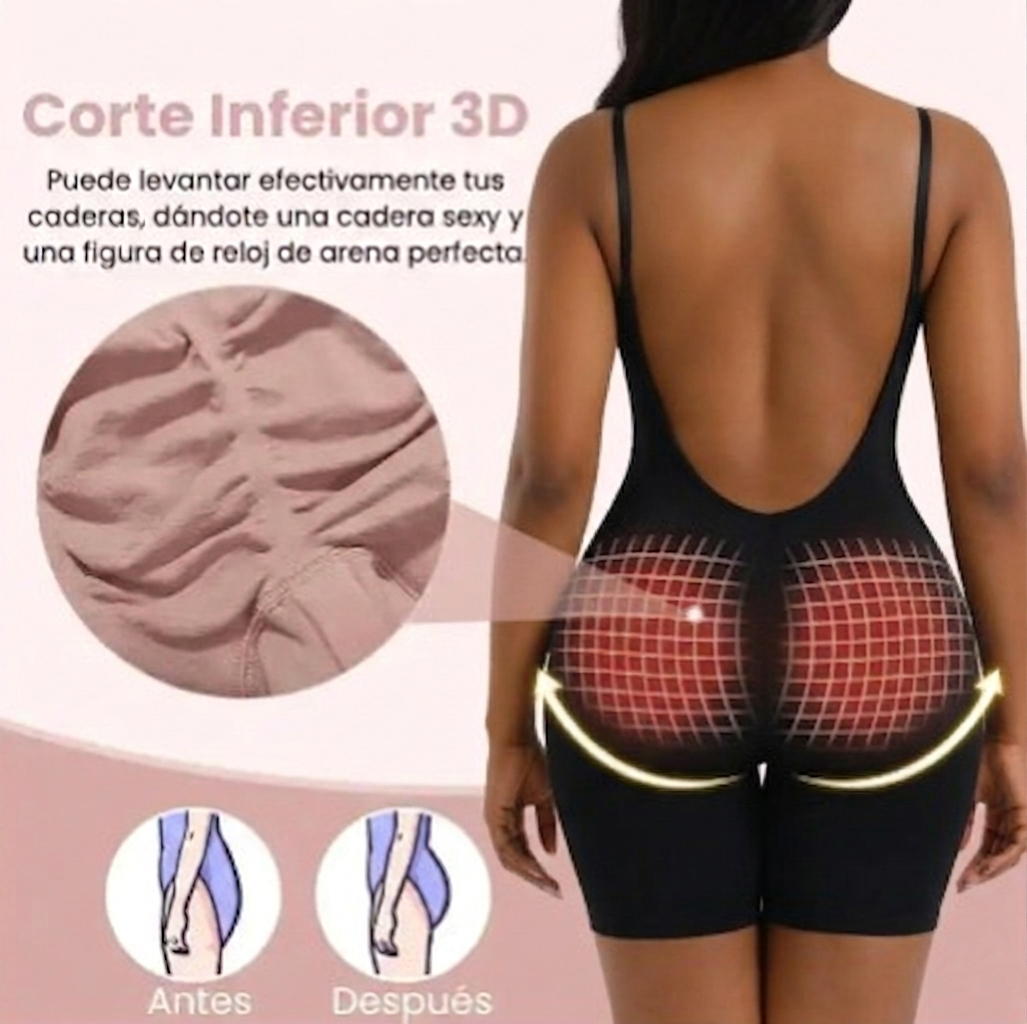 Body Moldeador Espalda Descubierta Short